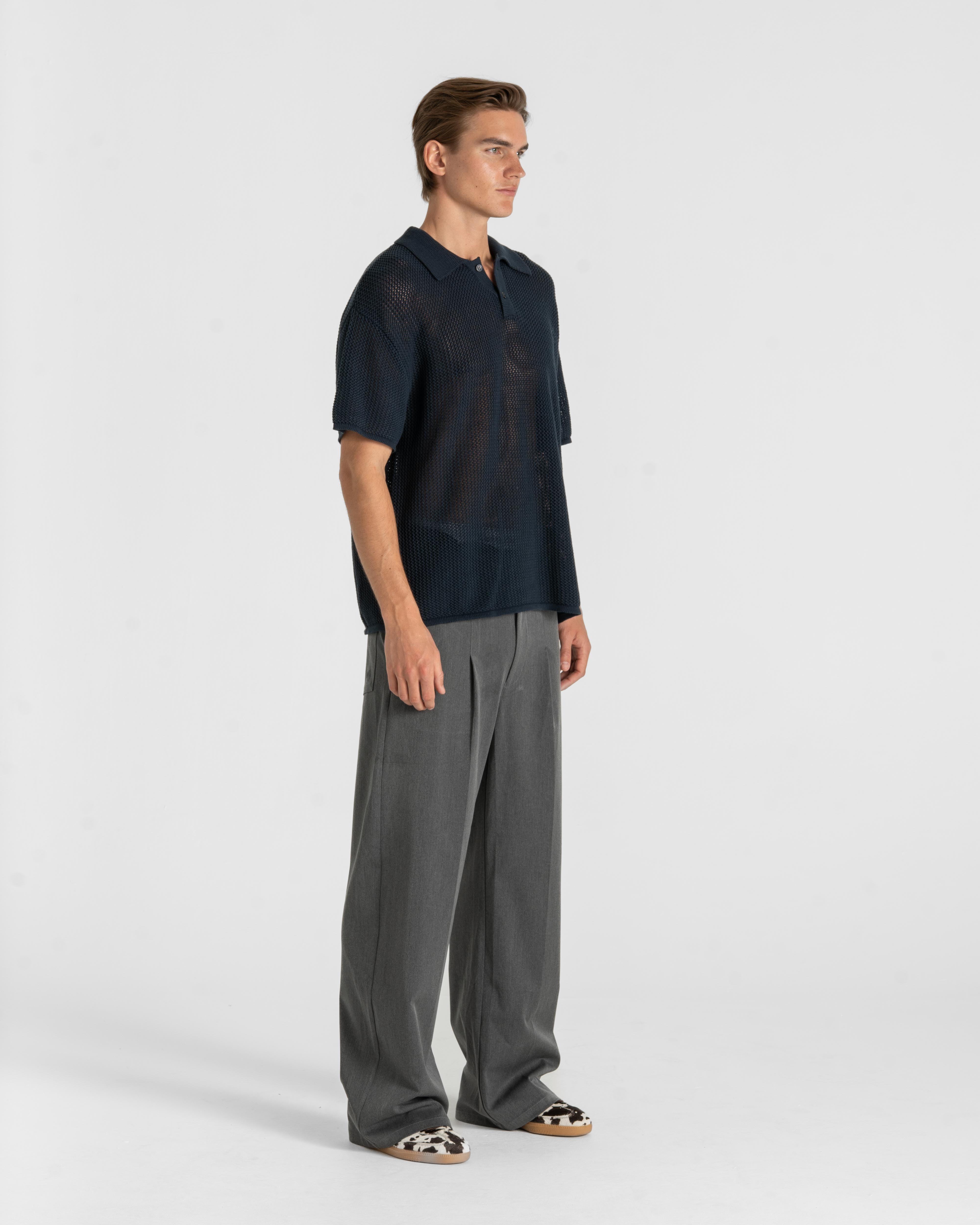 Knitted Polo Navy